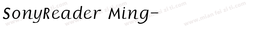 SonyReader Ming字体转换